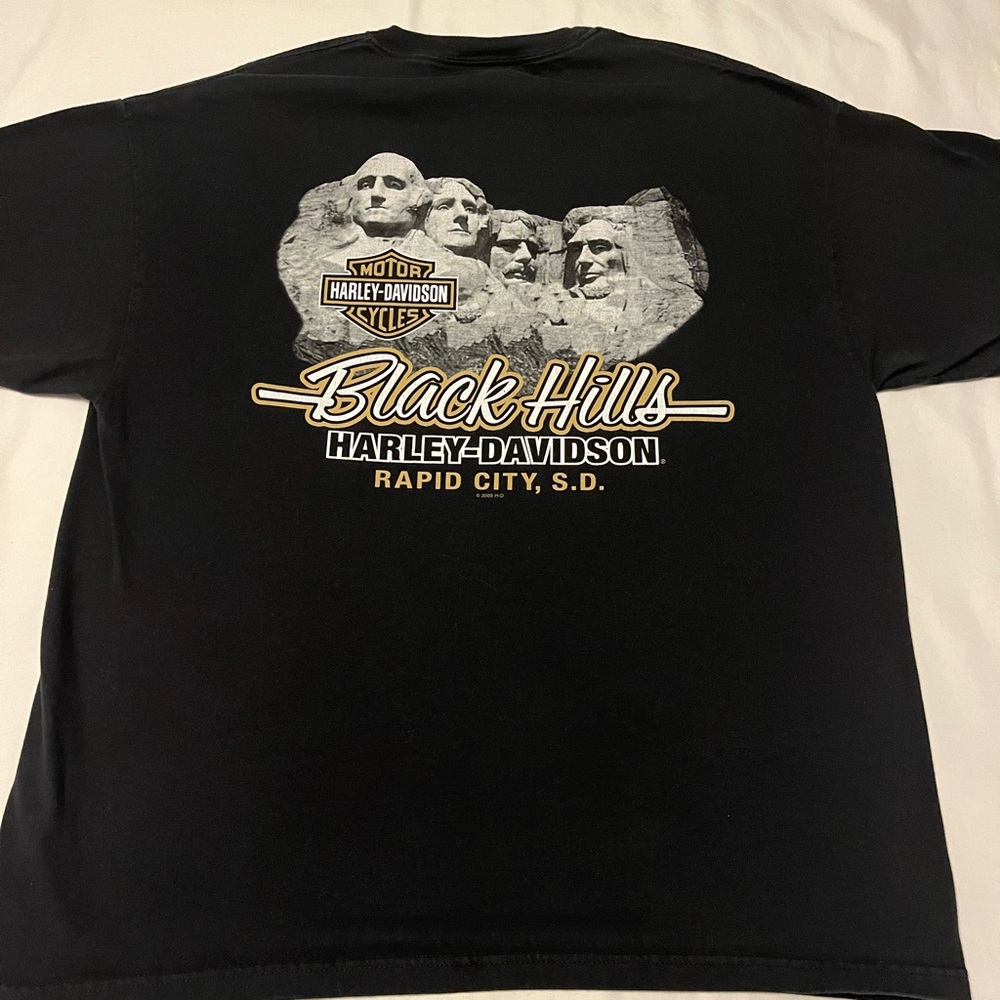 Harley-Davidson VTG Men’s T Shirt Size XL Black Hills 2012 Sturgis Rally Biker - Picture 7 of 9